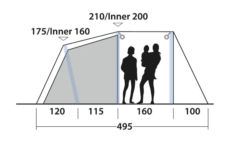 Outwell Rosedale 5PA Inflatable Tent - 2022 Model-3